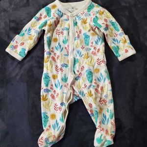 Organic Button Down Onesie 3-6M